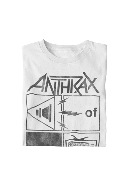 Anthrax Frequency Officially Licensed Mens T Shirt White