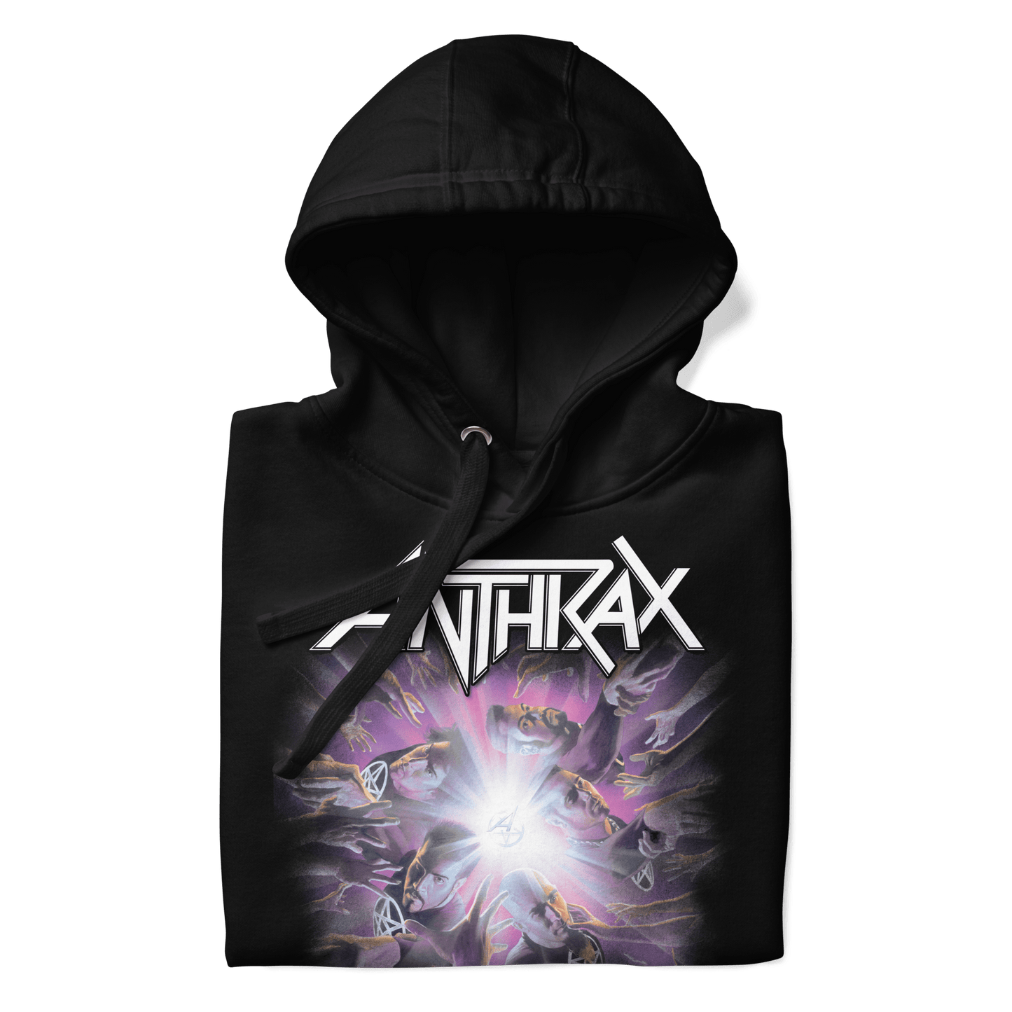 Anthrax Galaxies Mens Officially Licensed Hoodie Black