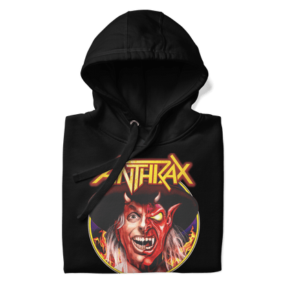 Anthrax Half Devil Mens Officially Licensed Hoodie Black