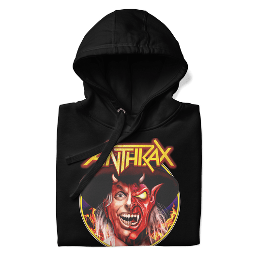 Anthrax Half Devil Mens Officially Licensed Hoodie Black