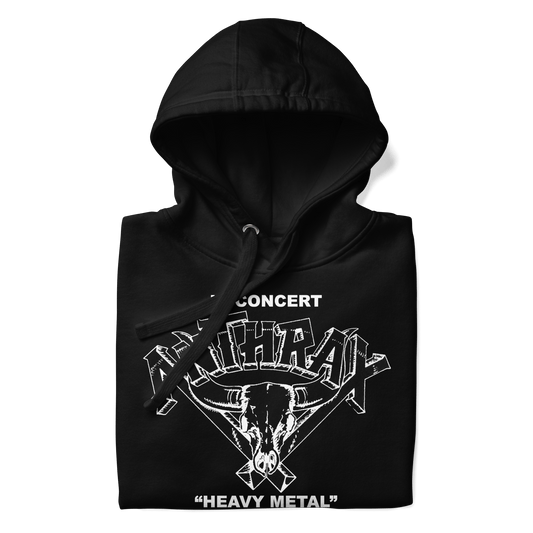 Anthrax Heavy Metal Mens Officially Licensed Hoodie Black