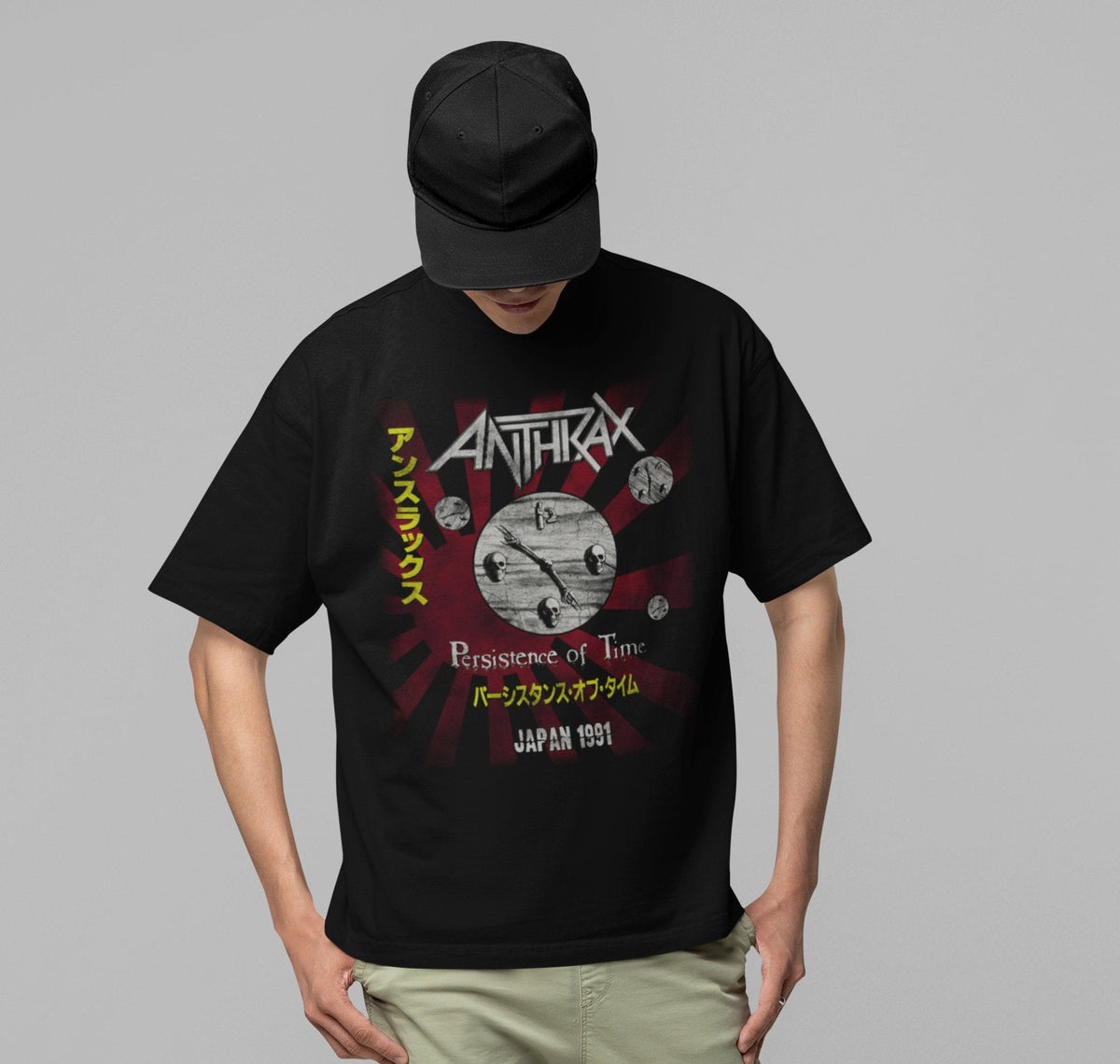 Anthrax Japan 91 Tour Jumbo Print Officially Licensed Mens T Shirt Black
