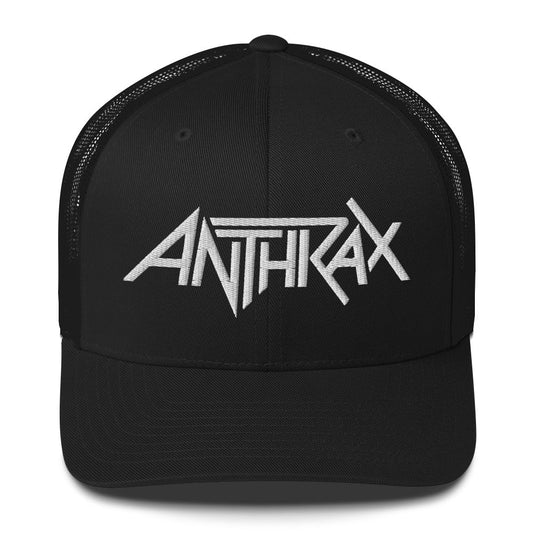 Anthrax Logo Trucker Cap Hat Black Officially Licensed