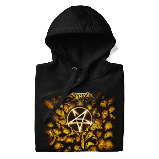 Anthrax Pentagram Logo Mens Officially Licensed Hoodie #1026 Black