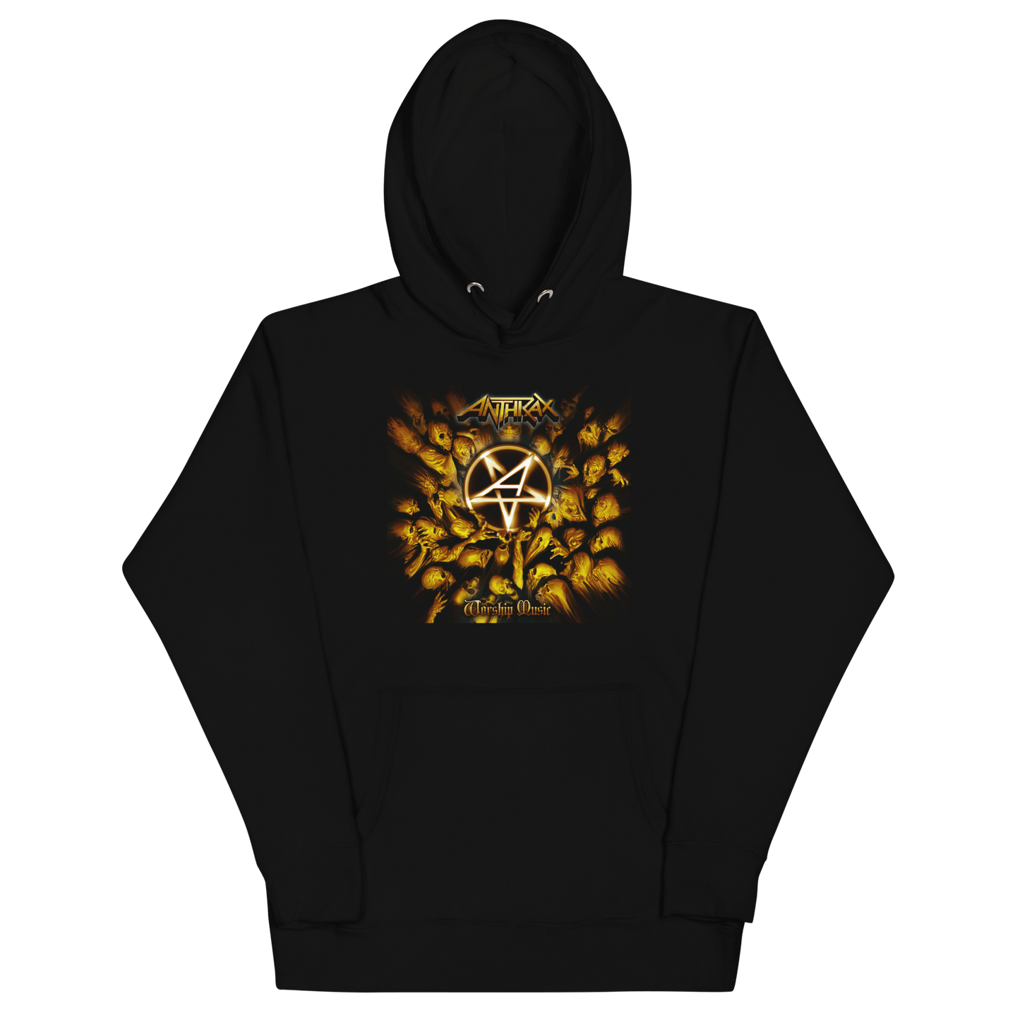 Anthrax Pentagram Logo Mens Officially Licensed Hoodie #1026 Black