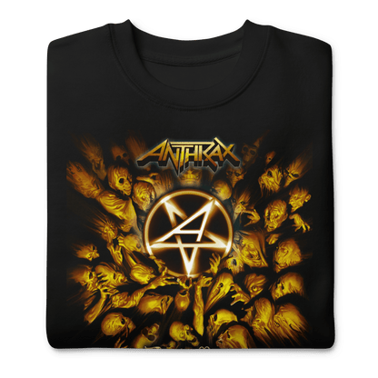 Anthrax Pentagram Logo Mens Sweatshirt #1026 Black