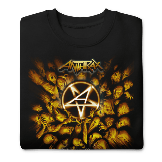 Anthrax Pentagram Logo Mens Sweatshirt #1026 Black