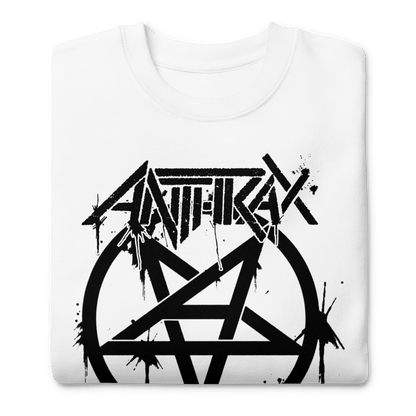 Anthrax Pentagram Logo Mens Sweatshirt #1009 White