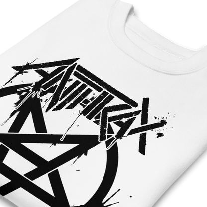 Anthrax Pentagram Logo Mens Sweatshirt #1009 White