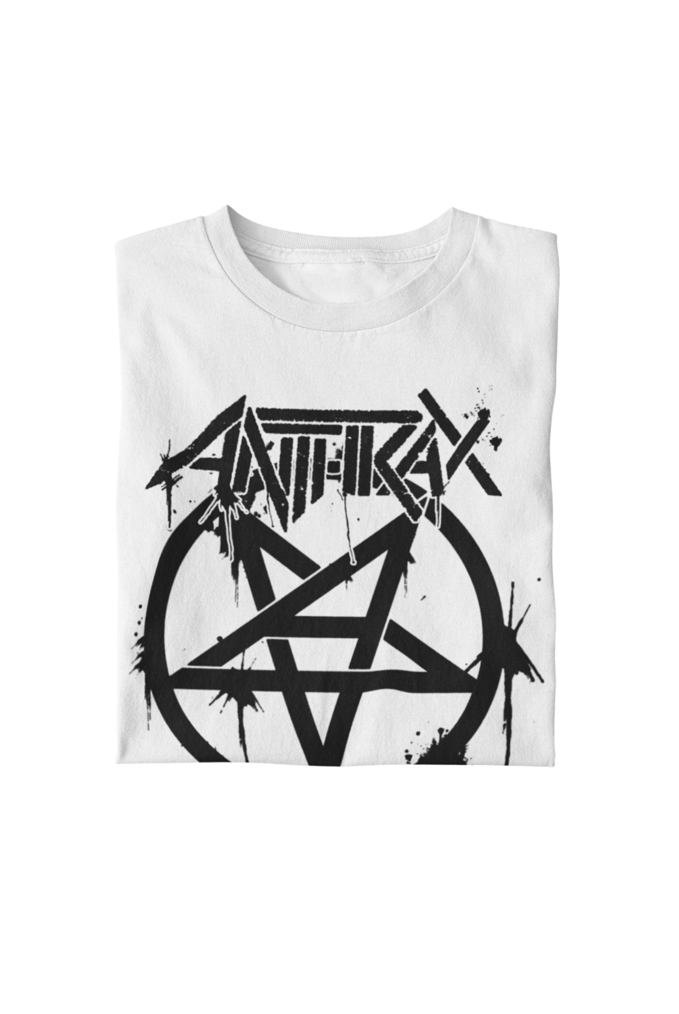 Anthrax Pentagram Logo Officially Licensed Mens T Shirt #1009 White