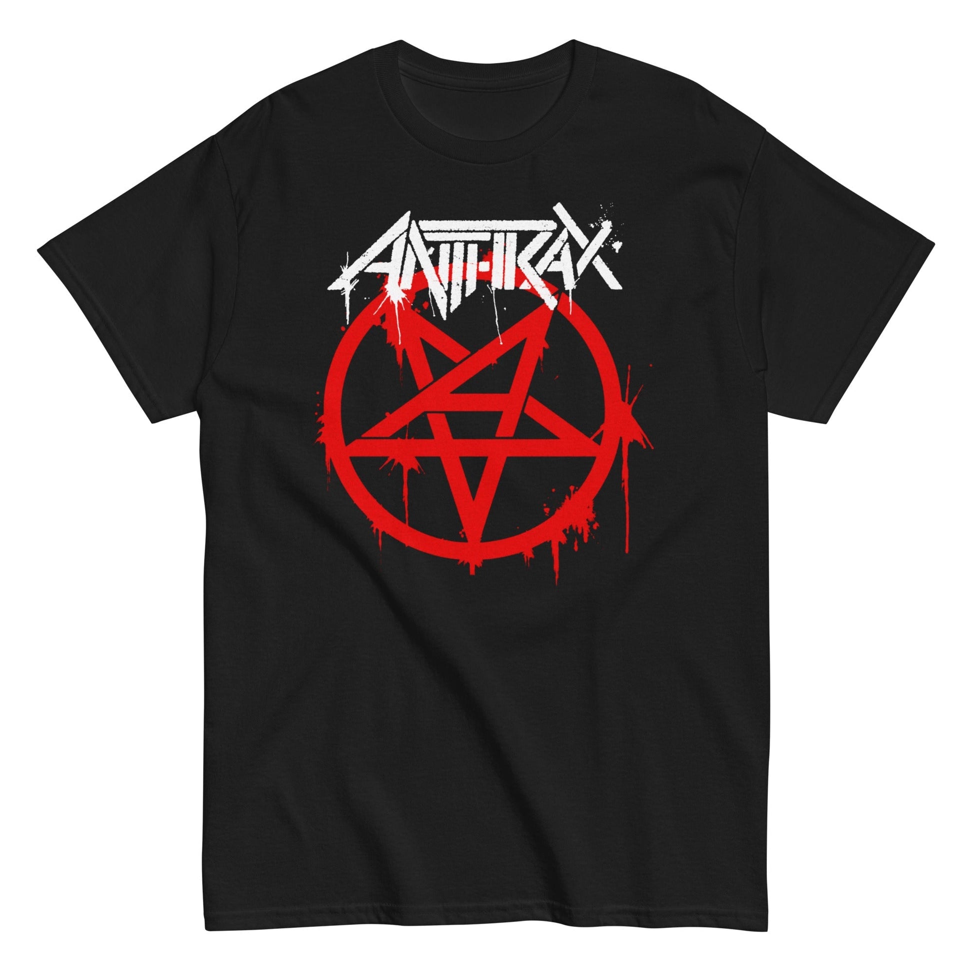 Anthrax Pentagram Logo Officially Licensed Mens T Shirt #1026 Black
