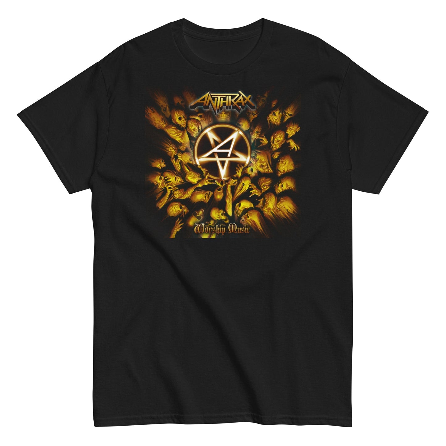 Anthrax Pentagram Logo Officially Licensed Mens T Shirt Black