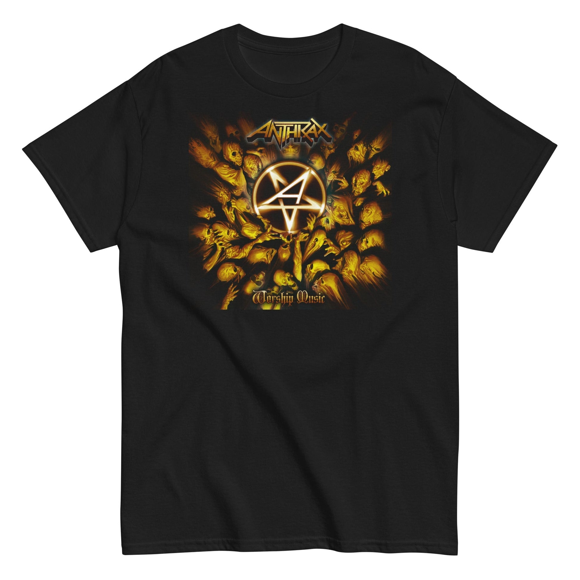 Anthrax Pentagram Logo Officially Licensed Mens T Shirt Black