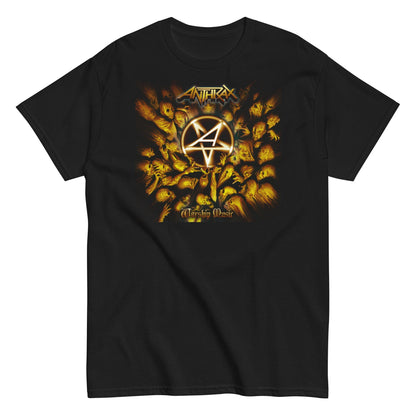Anthrax Pentagram Logo Officially Licensed Mens T Shirt Black