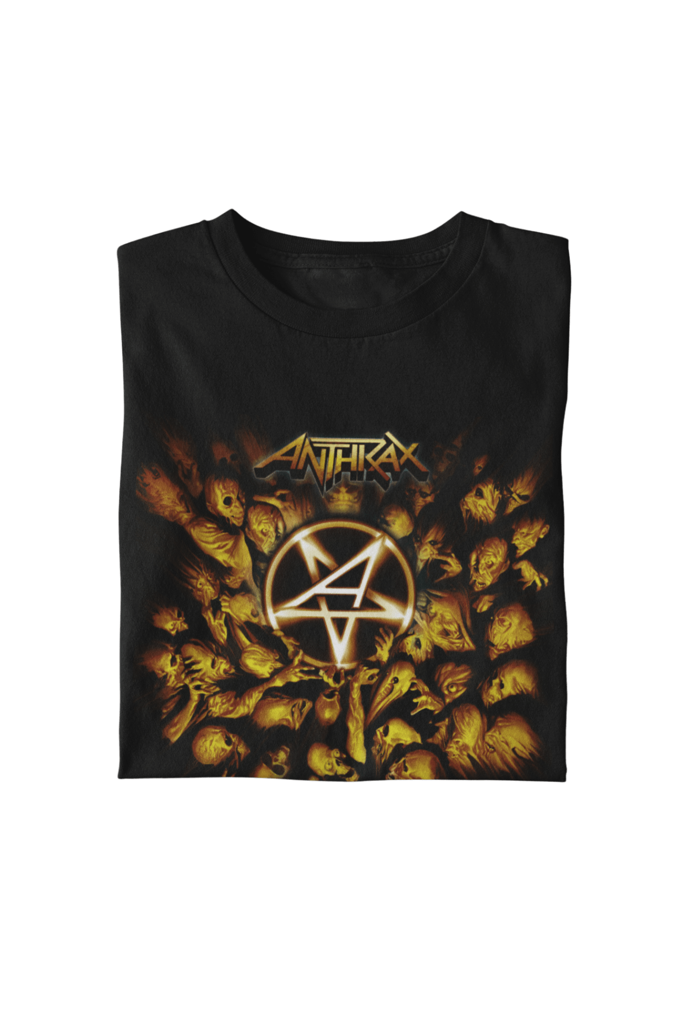 Anthrax Pentagram Logo Officially Licensed Mens T Shirt Black