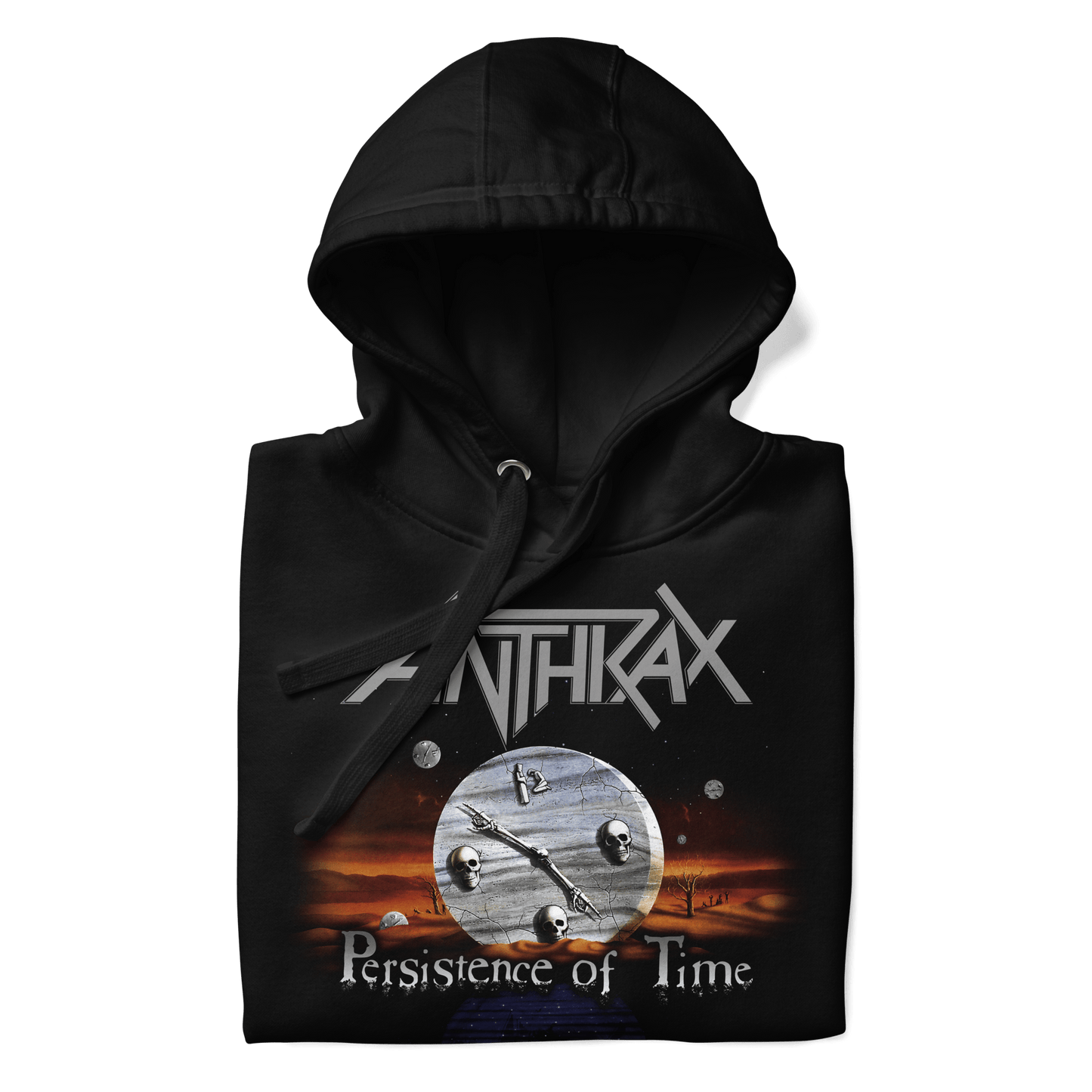 Anthrax Peristence of Time Mens Officially Licensed Hoodie Black