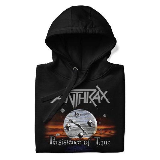 Anthrax Peristence of Time Mens Officially Licensed Hoodie Black