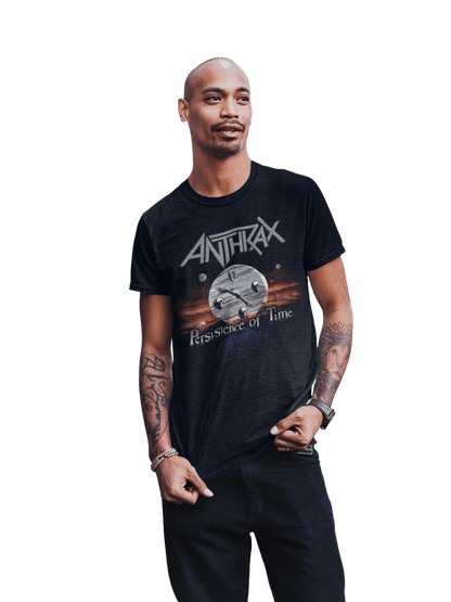 Anthrax Peristence of Time Officially Licensed Mens T Shirt Black