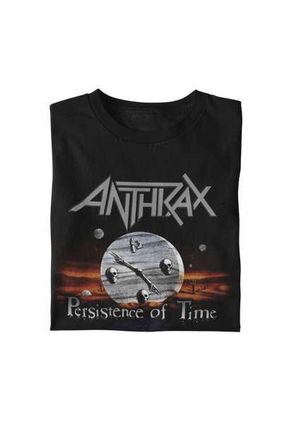 Anthrax Peristence of Time Officially Licensed Mens T Shirt Black