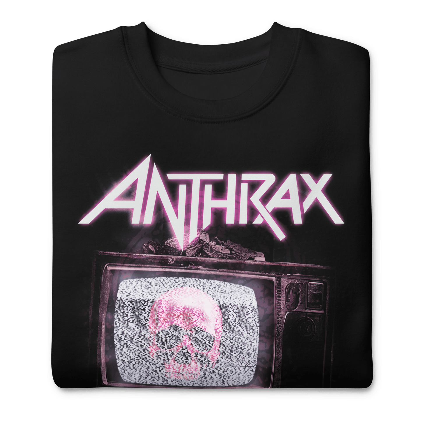Anthrax Skull TV Mens Sweatshirt Black