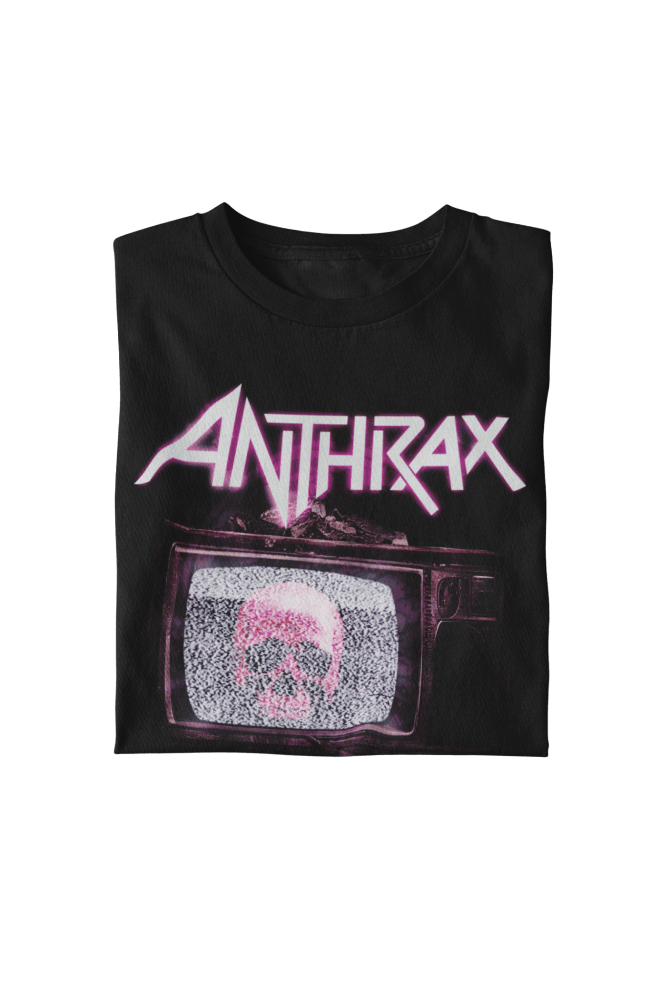 Anthrax Skull TV Officially Licensed Mens T Shirt Black