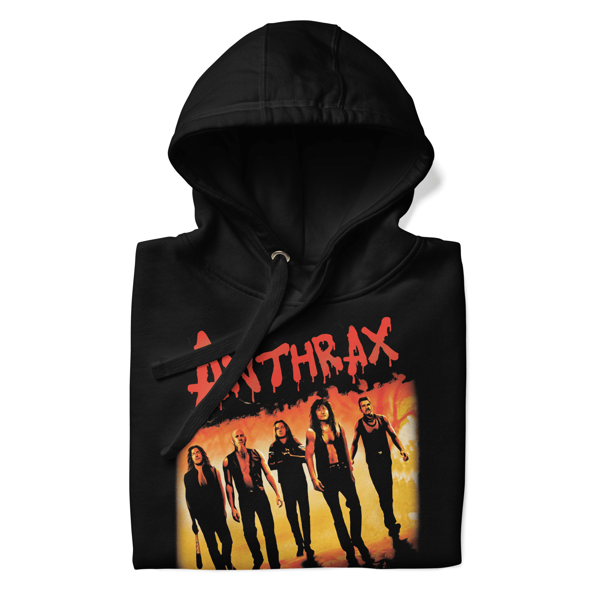 Anthrax Slanted Band Mens Officially Licensed Hoodie Black