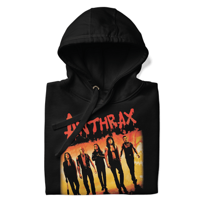 Anthrax Slanted Band Mens Officially Licensed Hoodie Black