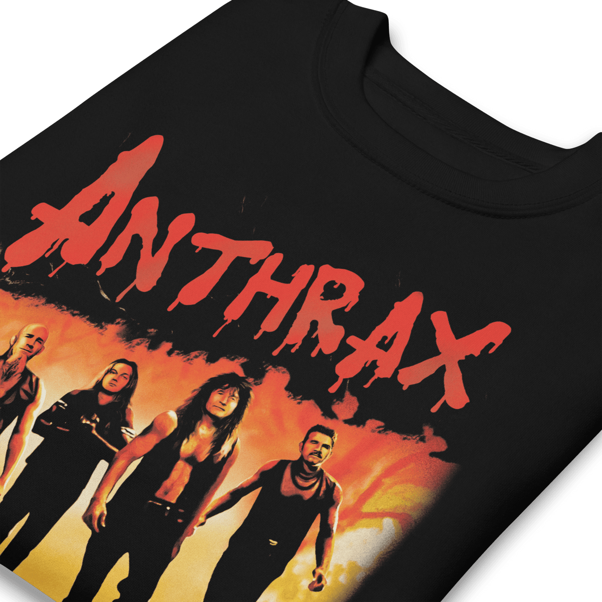 Anthrax Slanted Band Mens Sweatshirt Black