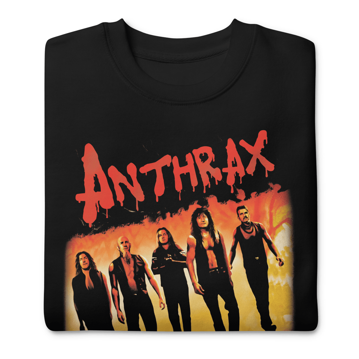 Anthrax Slanted Band Mens Sweatshirt Black