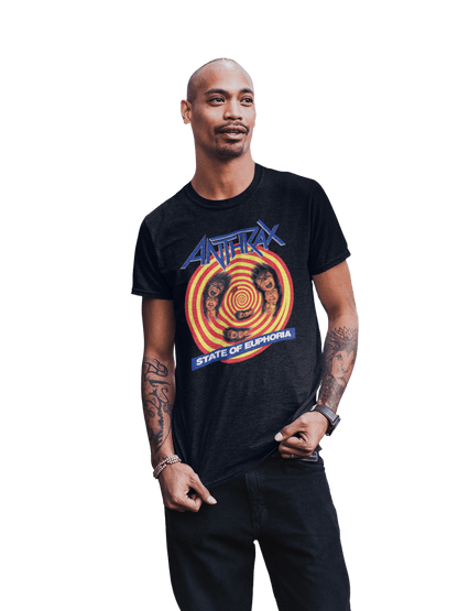 Anthrax State Of Euphoria Officially Licensed Mens T Shirt Black