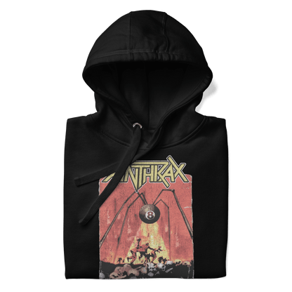 Anthrax The Threat Is Real Mens Officially Licensed Hoodie Black