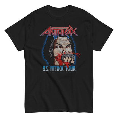Anthrax US Attack Tour Officially Licensed Mens T Shirt Black