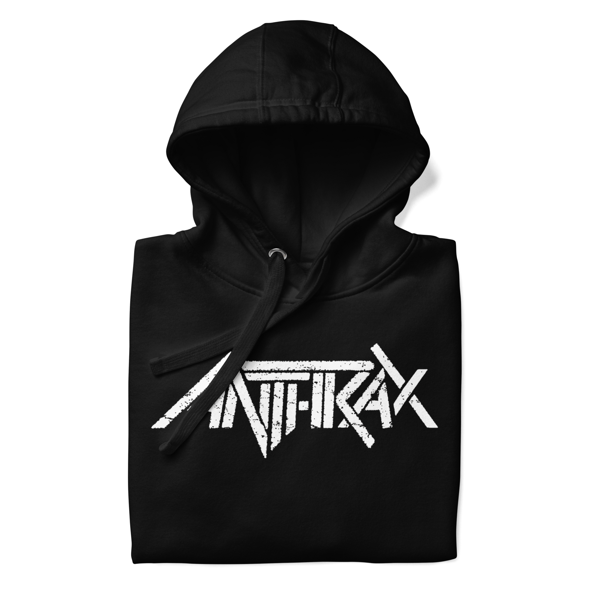 Anthrax White Core Logo Mens Officially Licensed Hoodie Black