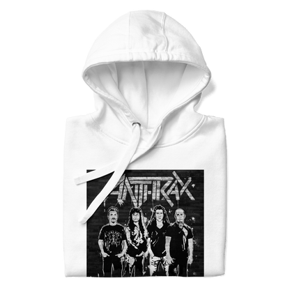 Anthrax With the Band Mens Officially Licensed Hoodie White