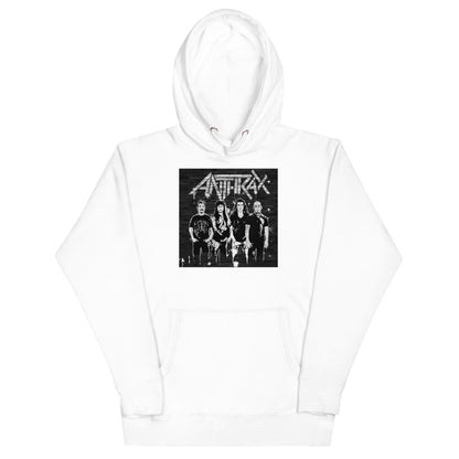 Anthrax With the Band Mens Officially Licensed Hoodie White