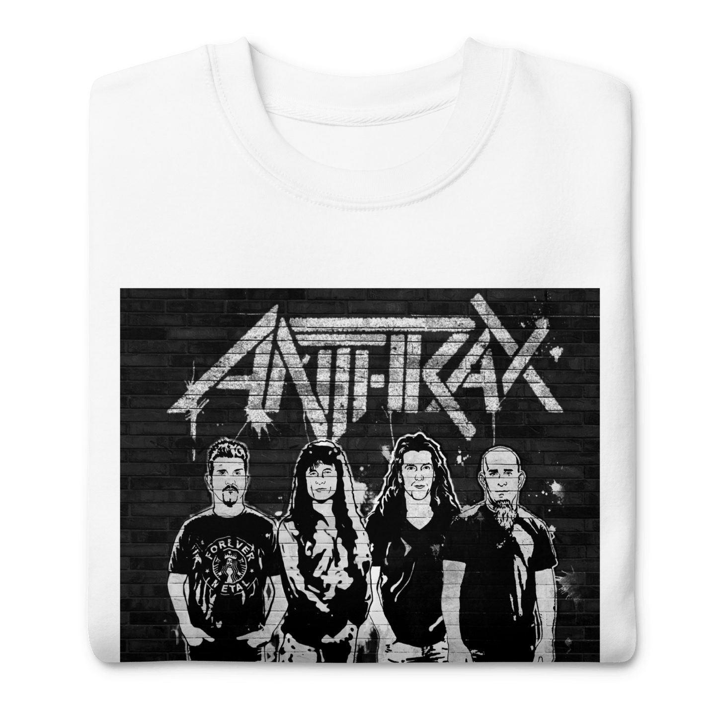 Anthrax With the Band Mens Sweatshirt White