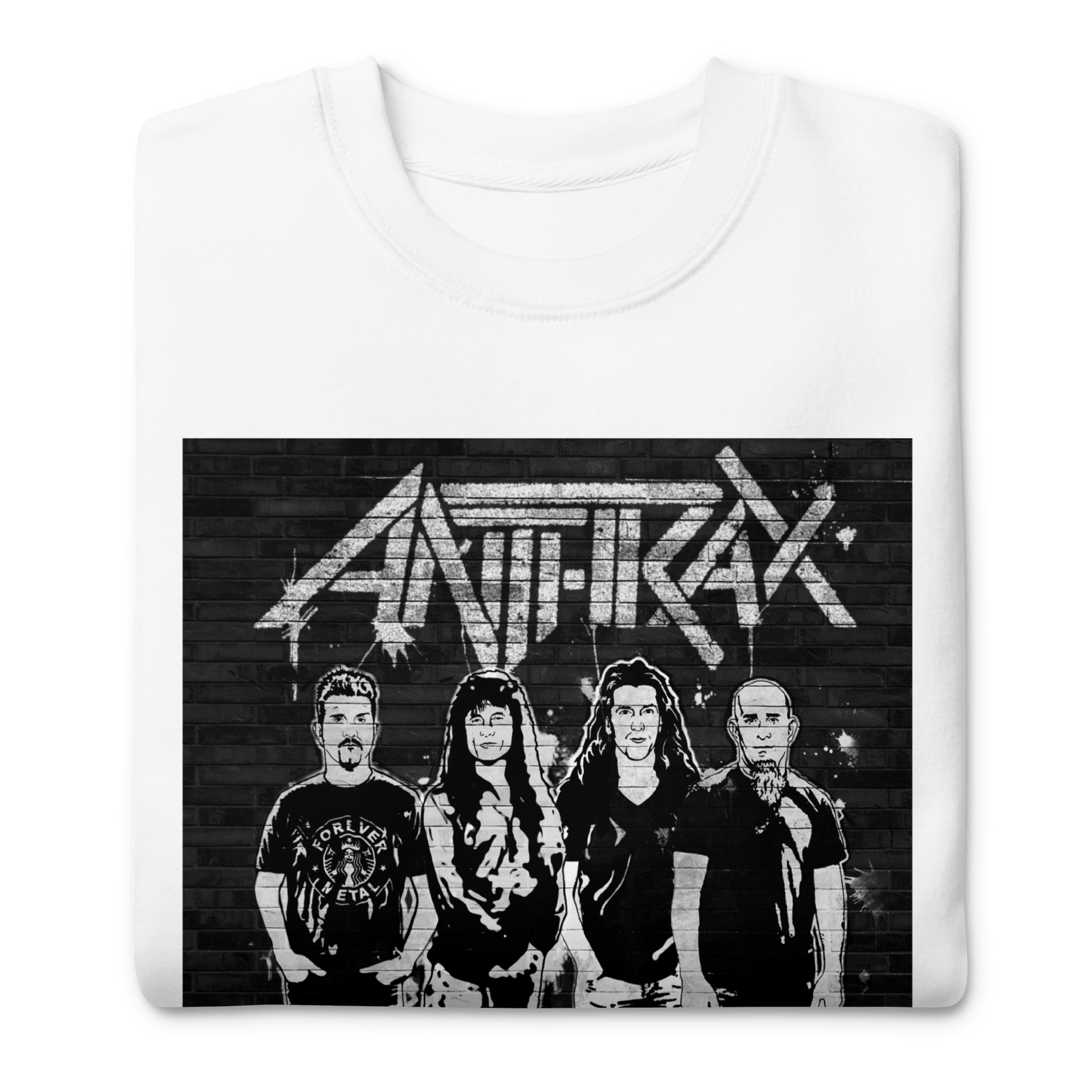 Anthrax With the Band Mens Sweatshirt White