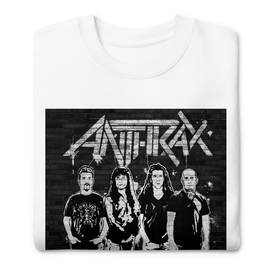 Anthrax With the Band Mens Sweatshirt White