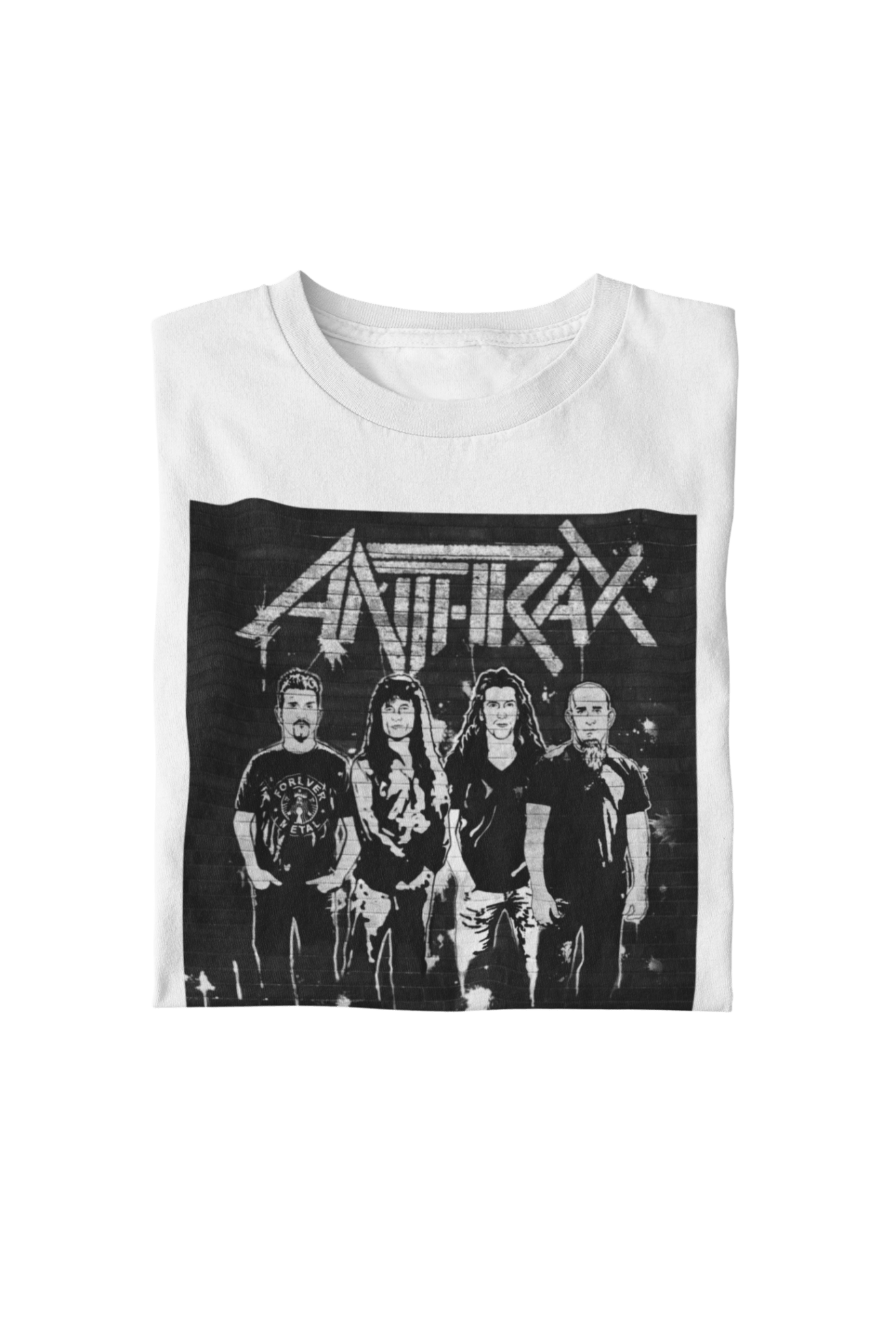 Anthrax With the Band Officially Licensed Mens T Shirt White