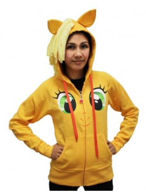 Applejack Face Costume Hoodie with Mane