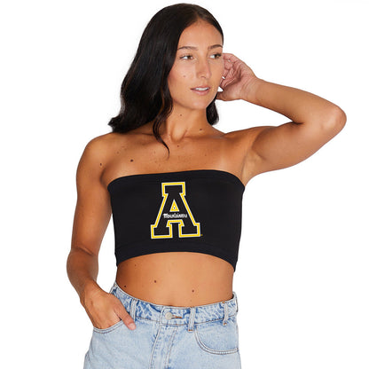 App State Black Womens Bandeau Top Officially Licensed