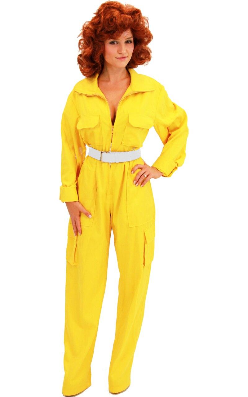 April O' Neil Yellow Ladies Costume Jumpsuit