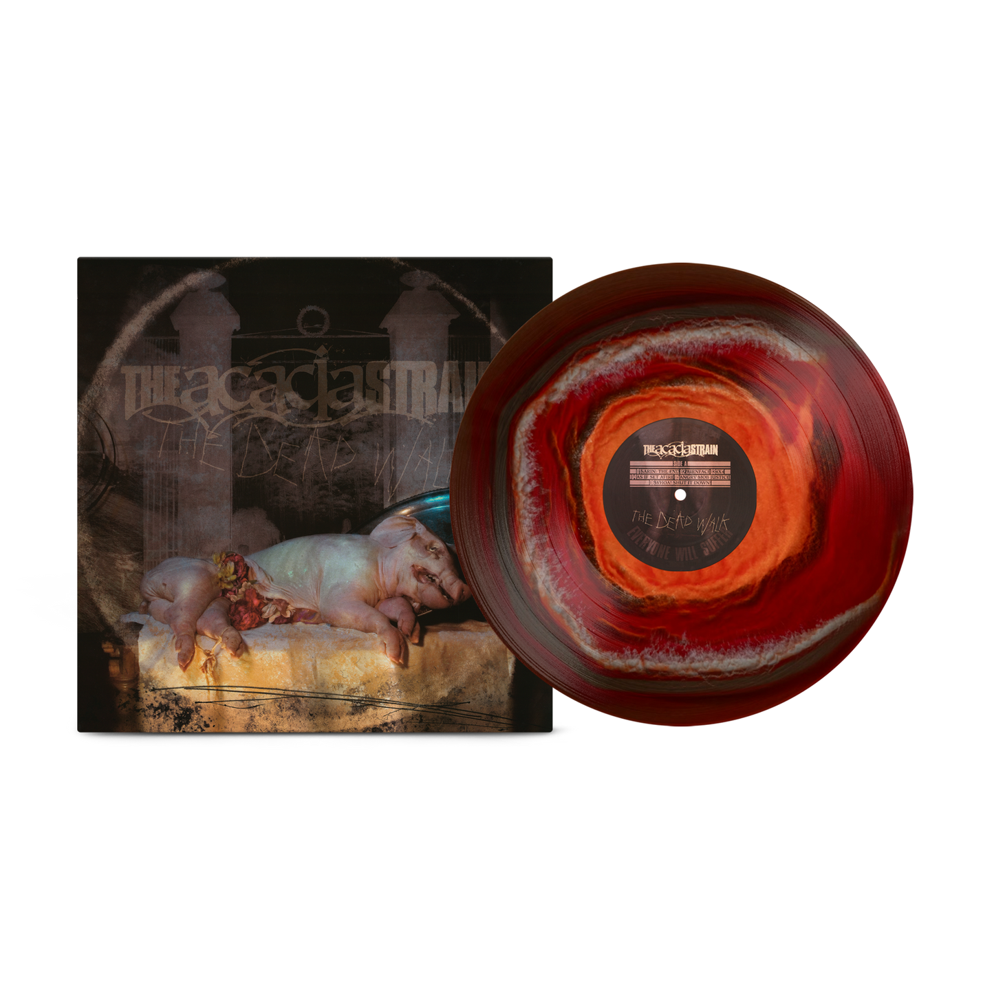 The Acacia Strain - Dead Walk on Black lce Ruby Bone Vinyl Record