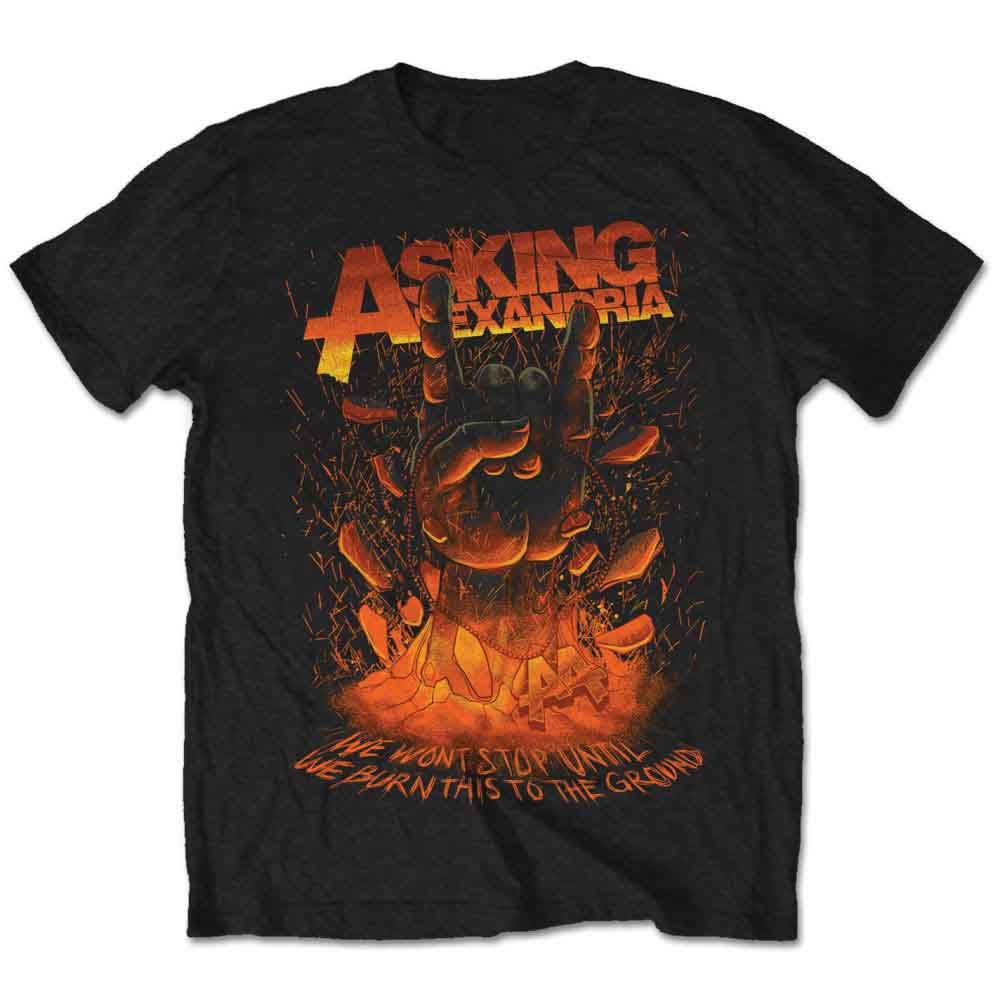 Asking Alexandria Metal Hand Mens T Shirt Officially Licensed