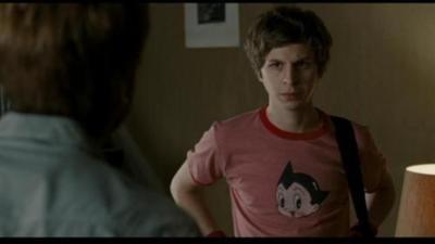 Astro Boy Scott Pilgrim vs. The World Heather Ringer T Shirt Red