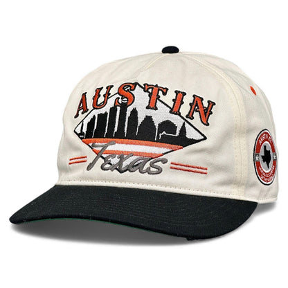 Austin Snapback Hat - The Silicon Hills (Cream/Black)