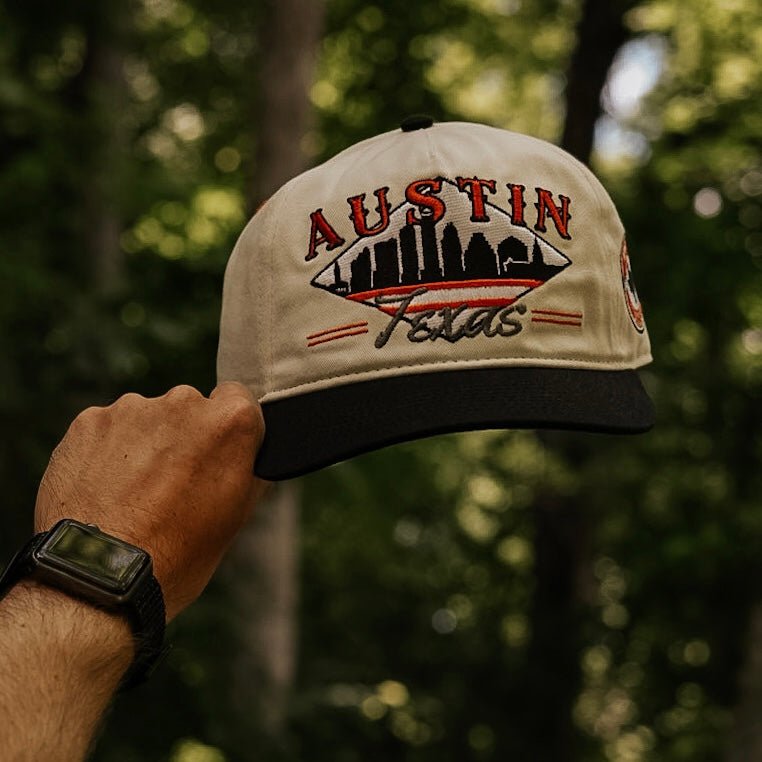 Austin Snapback Hat - The Silicon Hills (Cream/Black)