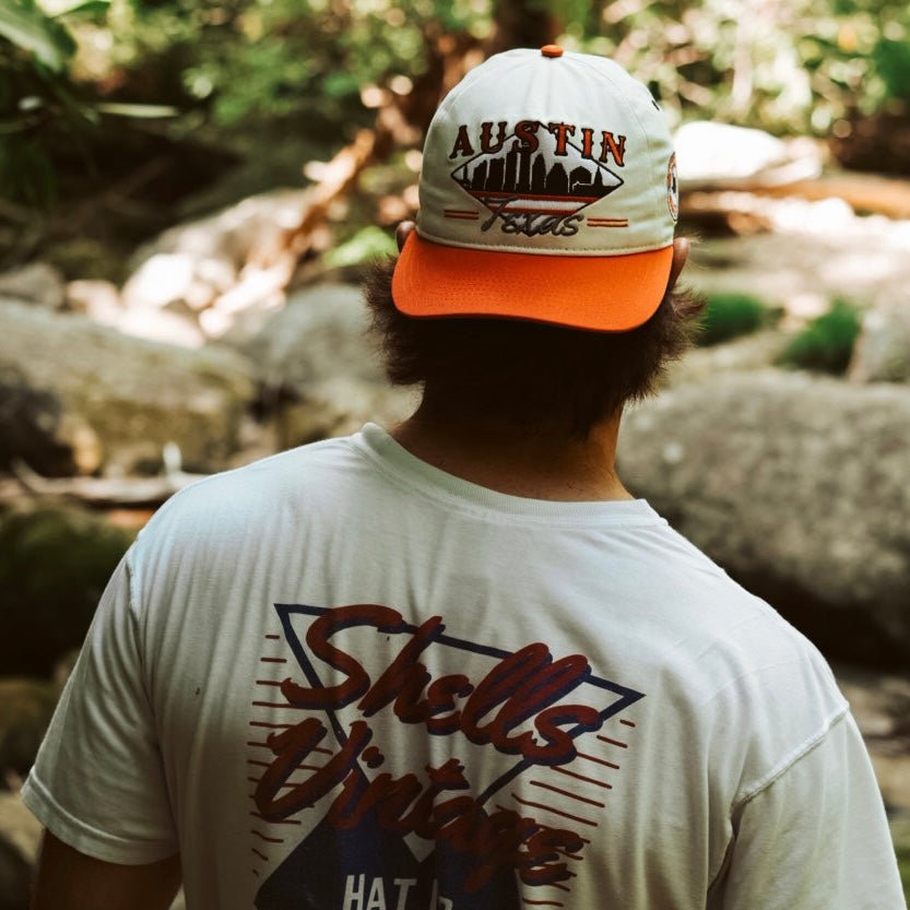 Austin Snapback Hat - The Silicon Hills (Cream/Burnt Orange)