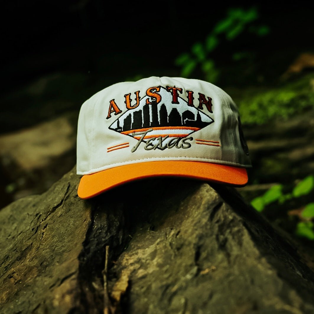 Austin Snapback Hat - The Silicon Hills (Cream/Burnt Orange)