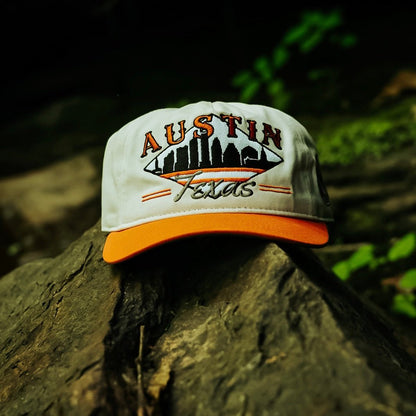 Austin Snapback Hat - The Silicon Hills (Cream/Burnt Orange)
